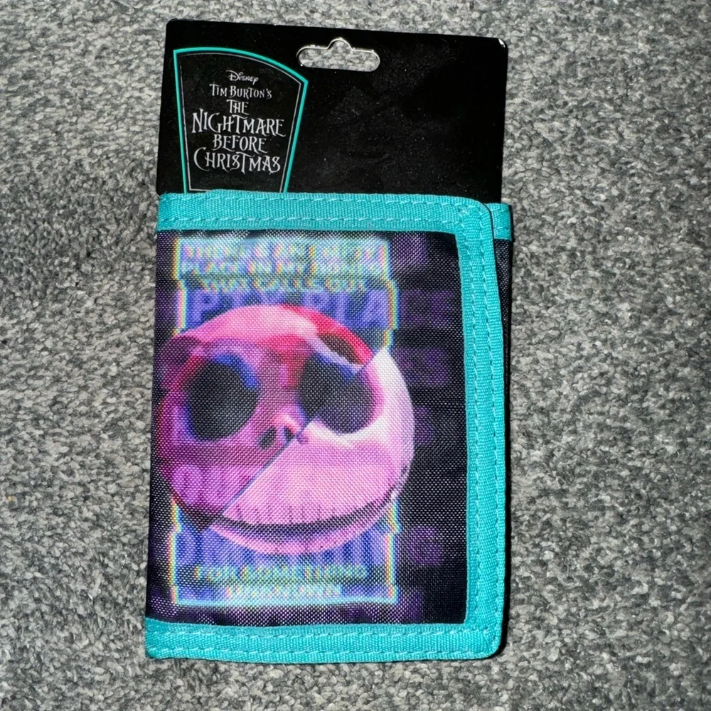 Brand New BioWorld Nightmare Before Christmas Jack Skellington Tri Canvas Wallet